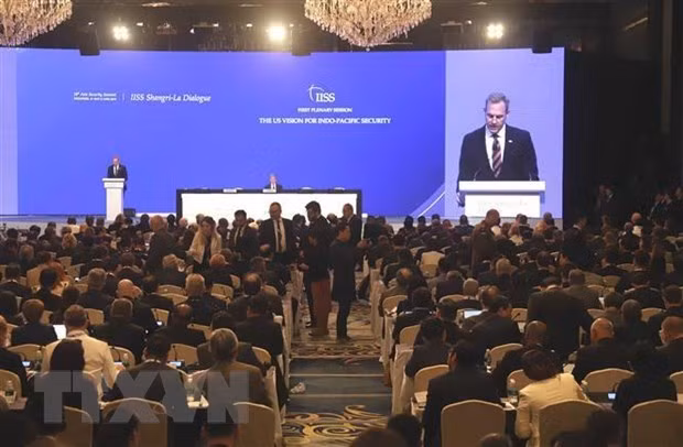 At the 18th Shangri-La Dialogue.