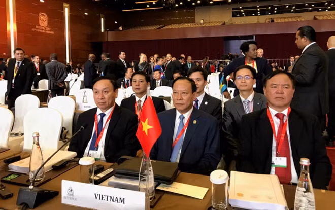 The Vietnamese Delegation attending the 86th Interpol General Assembly