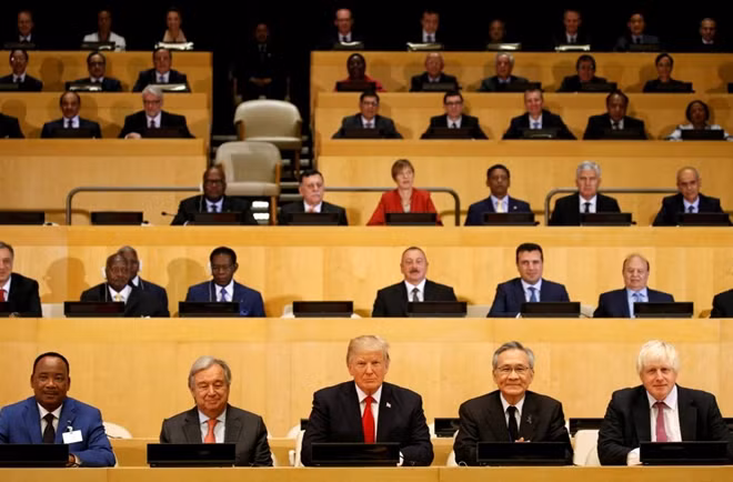 U.S. President Donald Trump participates in a session on reforming the United Nations at UN Headquarters in New York, U.S., September 18, 2017. REUTERS/Kevin Lamarque