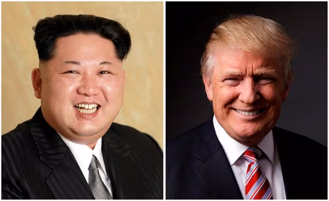 North Korea's leader Kim Jong-un and US President Donald Trump. Photo KCNA