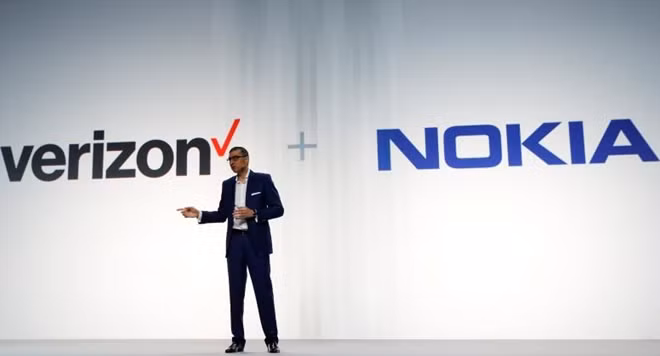 Rajeev Suri, Nokia's President and Chief Executive Officer, speaks during the Mobile World Congress in Barcelona, Spain February 26, 2017. REUTERS/Albert Gea