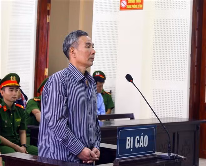 Le Dinh Luong at the appeal trial (Photo: VNA)