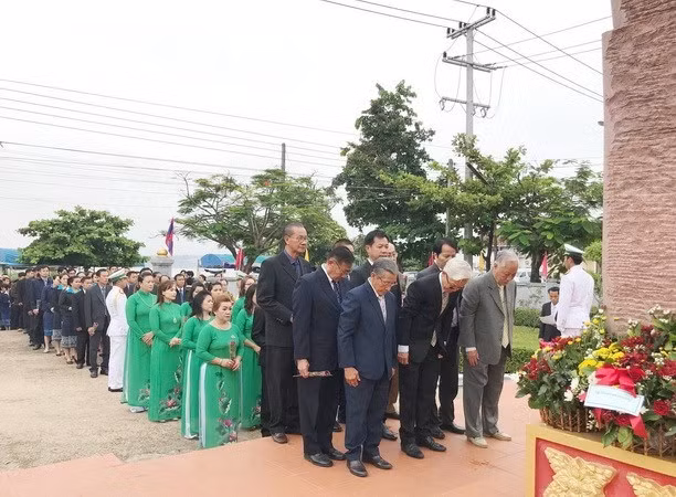 At the ceremony in Kaysone Phomvihane township of Laos (Source: VNA) At the ceremony in Kaysone Phomvihane township of Laos (Source: VNA)