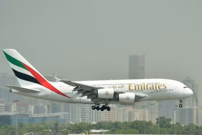 The Airbus A380 aircraft of Emirates Airline (Photo: VNA)