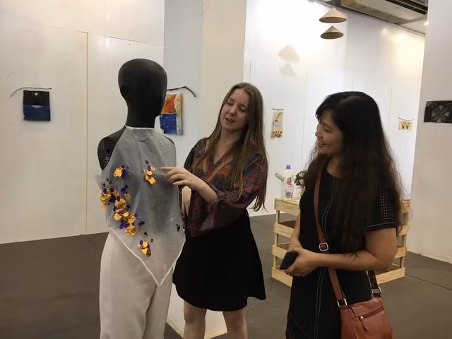 Inspiration for Bianca’s artworks is her exploration of collections at the Vietnamese Women’s Museum, as well as the historical artefacts at the Muong Museum. Inspiration for Bianca’s artworks is her exploration of collections at the Vietnamese Women’s Museum, as well as the historical artefacts at the Muong Museum.
