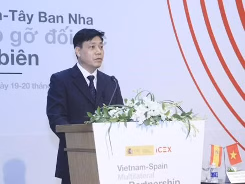 Deputy Minister of Transport Nguyen Ngoc Dong speaks at the conference