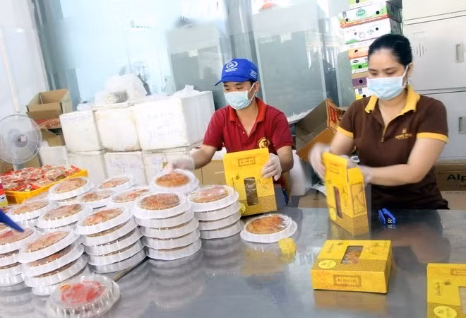 A mooncake manufacturing workshop