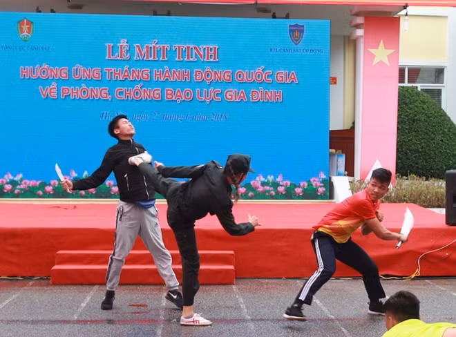 A martial art performance at the event