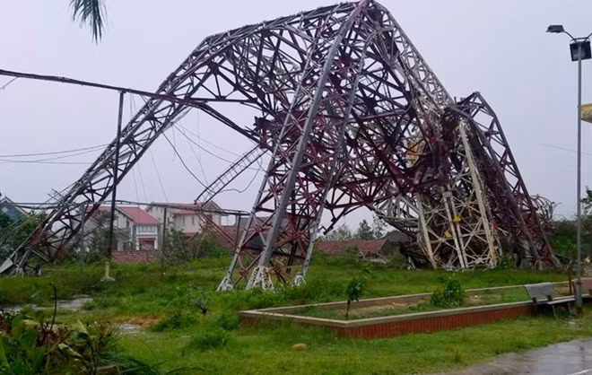 The town's Tower of Television was ruined by the storm