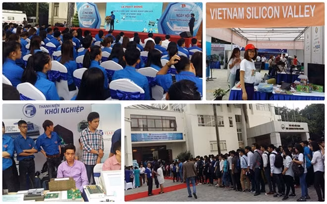 Students and other young people hope to find people of the same mind to start up businesses and potential investors.