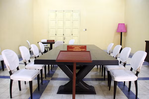 The room for meetings of President Ho Chi Minh and members of the Central Committee of the Communist Party of Vietnam from August 25 to September 2, 1945 The room for meetings of President Ho Chi Minh and members of the Central Committee of the Communist Party of Vietnam from August 25 to September 2, 1945