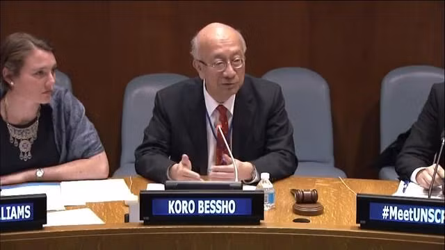 Head of the Japanese delegation to the UN Koro Bessho Head of the Japanese delegation to the UN Koro Bessho