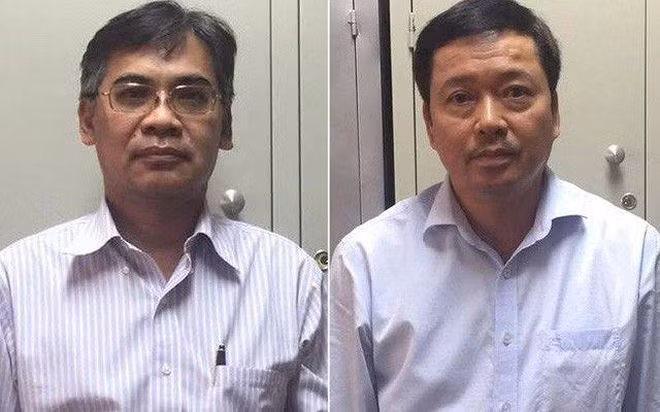 Tu Thanh Nghia (left), former General Director of Vietsovpetro, and Vo Quang Huy, former chief accountant of the firm.