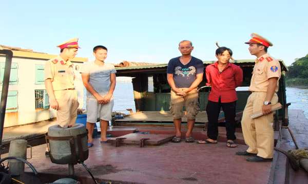 An illegal sand-mining case in Thanh Hoa