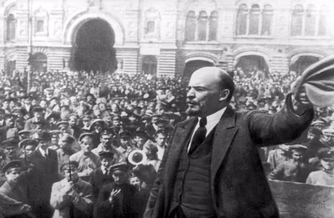 The October Revolution officially known in Soviet literature as the Great October Socialist Revolution and commonly referred to as Red October, the October Uprising, the Bolshevik Revolution or the Bolshevik Coup, was a revolution in Russia led by the Bolsheviks and Vladimir Lenin that was instrumental in the larger Russian Revolution of 1917. The October Revolution officially known in Soviet literature as the Great October Socialist Revolution and commonly referred to as Red October, the October Uprising, the Bolshevik Revolution or the Bolshevik Coup, was a revolution in Russia led by the Bolsheviks and Vladimir Lenin that was instrumental in the larger Russian Revolution of 1917.