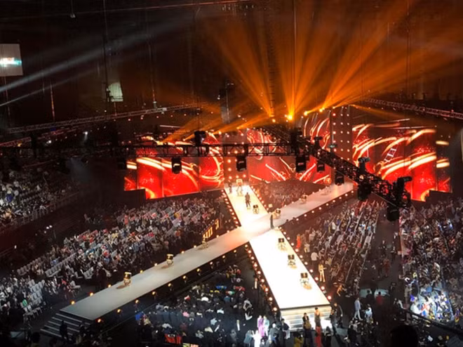 The stage for the grand finale.