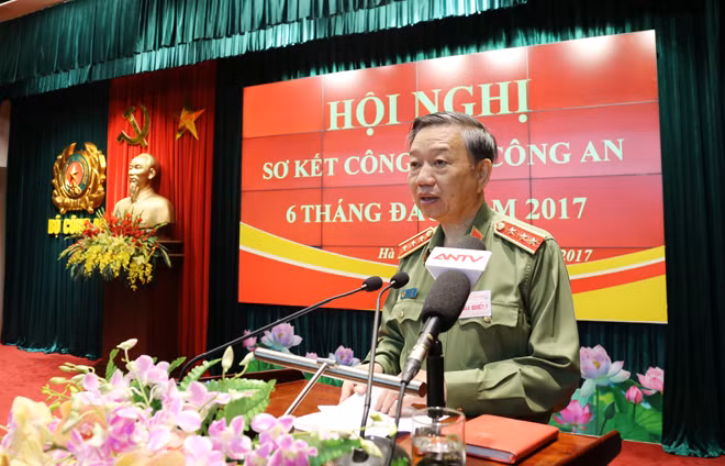Senior Lieutenant General To Lam addressing at the conference. Senior Lieutenant General To Lam addressing at the conference.
