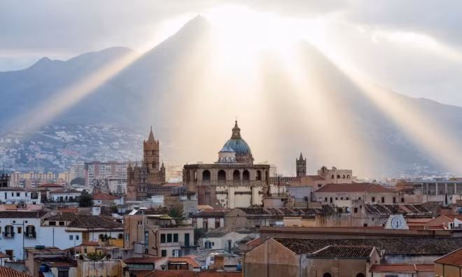 ‘Between the heavens and the flames’ … a view of the city of Palermo. Photograph: Alamy