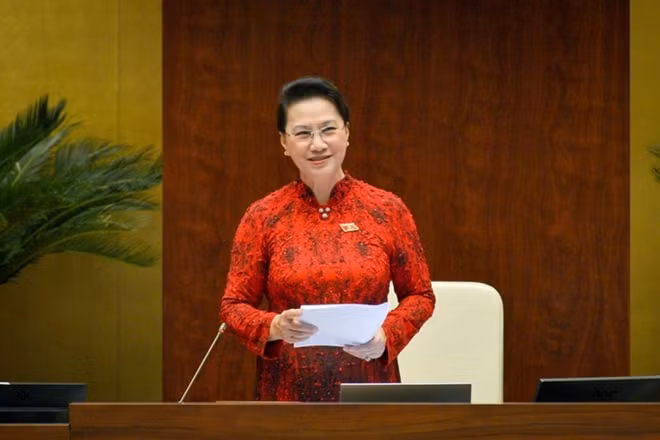 Incumbent Chairperson of the National Assembly Nguyen Thi Kim Ngan