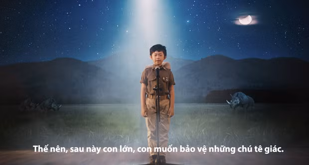 An emotional commercial is launched for air travelers of flag carrier Vietnam Airlines in the hope of reducing demand for rhino horn in Vietnam. (Photo courtesy of Humane Society International)