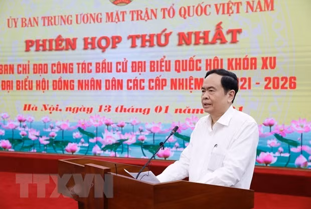 President of the VFF Central Committee Tran Thanh Man speaks at the event (Photo: VNA)