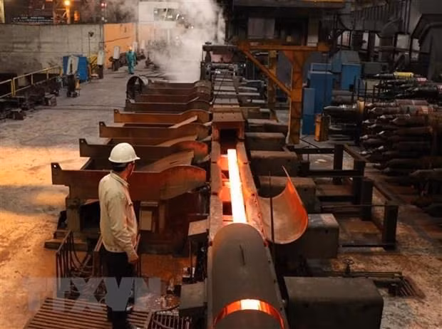 A factory of the Thai Nguyen Steel and Iron JSC (Photo: VNA)