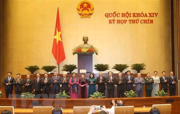Members of the National Election Council. (Photo: VNA)