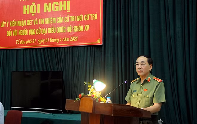 Deputy Minister Tran Quoc To speaks at the event.