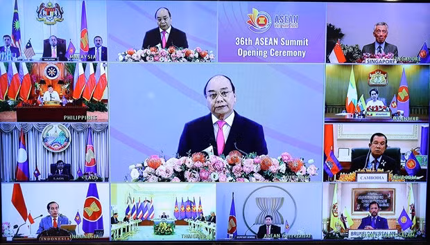 The 36th ASEAN Summit themed “Cohesive and Responsive ASEAN” took place in Hanoi on June 26 under the chair by Prime Minister Nguyen Xuan Phuc. (Photo: VNA)