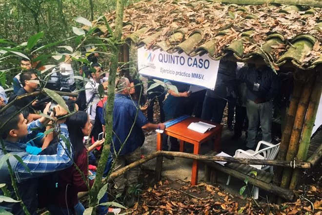 Government of Colombia, the FARC-EP and the UN Mission in Colombia announce wrapping up seven-day training session for 80 women and men to take part in tripartite mechanism in charge of monitoring and verifying bilateral ceasefire and cessation of hostilities. Photo: UN Mission in Colombia