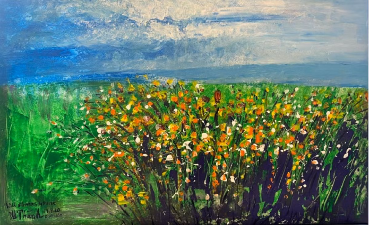 Painting exhibition of Korean and Vietnamese artists opens in Hanoi -0