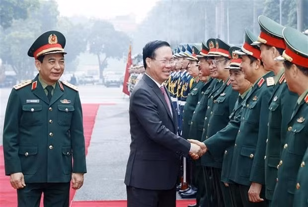 President attends national military-political conference -0