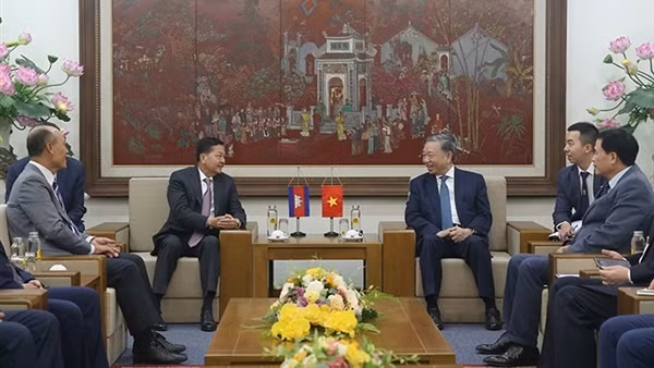 Vietnamese, Cambodian Parties hold high-level meeting in Hanoi ảnh 4