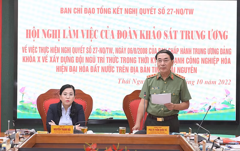 Deputy Minister Tran Quoc To works with Thai Nguyen’s leadership on implementation of Resolution No. 27 -0