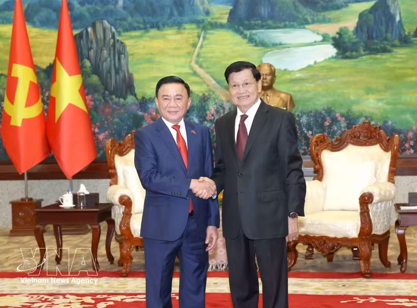 Key Vietnamese Party official meets with top Lao leader in Vientiane -0