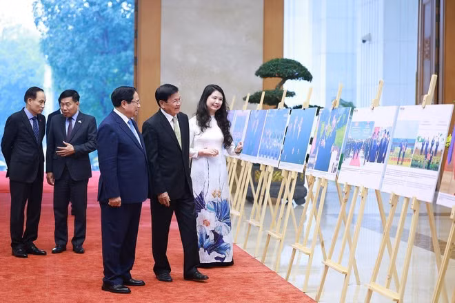 Prime Minister welcomes Lao Party General Secretary and President in Hanoi -0