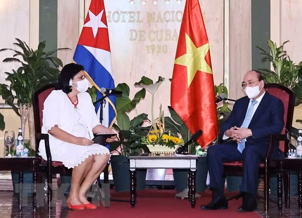 President receives leaders of Cuba – Vietnam friendship organisations -0