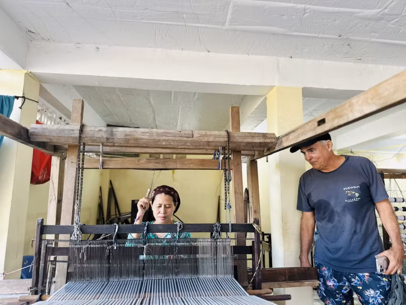 Exploring the Cham brocade weaving village of Chau Phong in An Giang -1