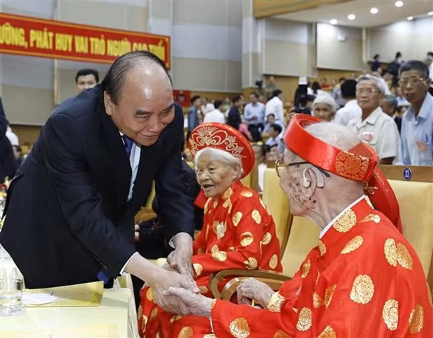 President attends ceremony for Action Month for Elderly -0