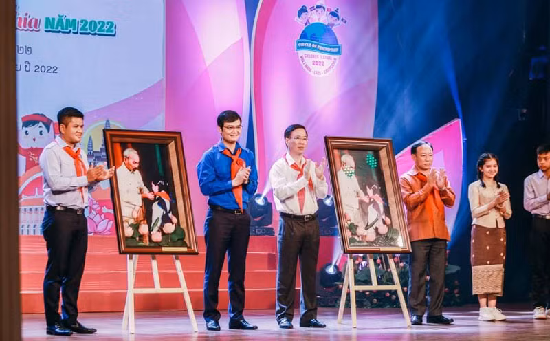 Ho Chi Minh Communist Youth Union hosts Vietnamese, Lao and Cambodian children cultural exchange -0