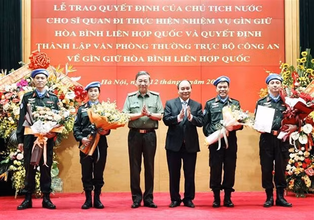 President asks public security officers to try their best to fullfill UN peacekeeping tasks -1