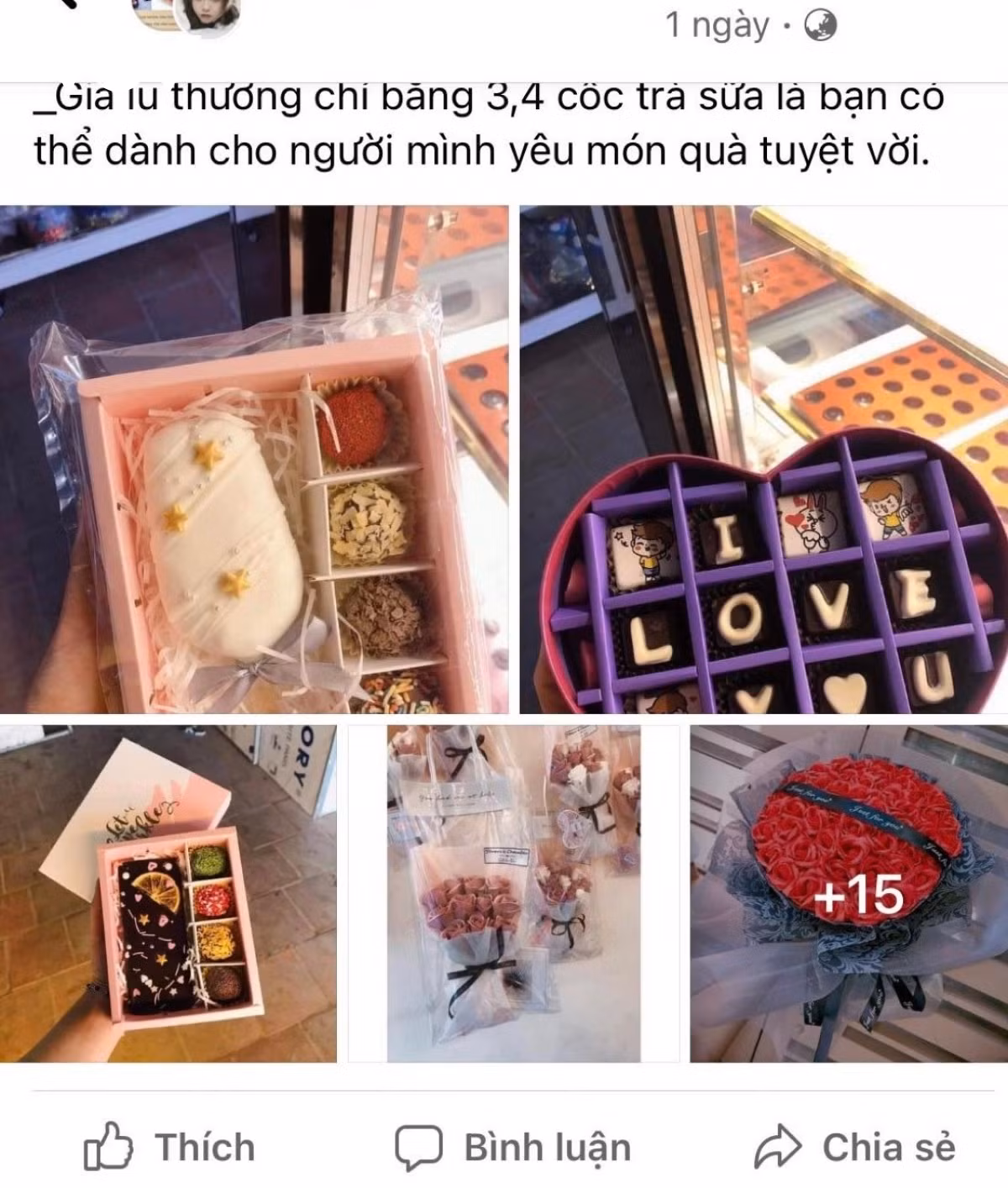 Handmade chocolate or well-decorated flowers are much sought after on February 14.