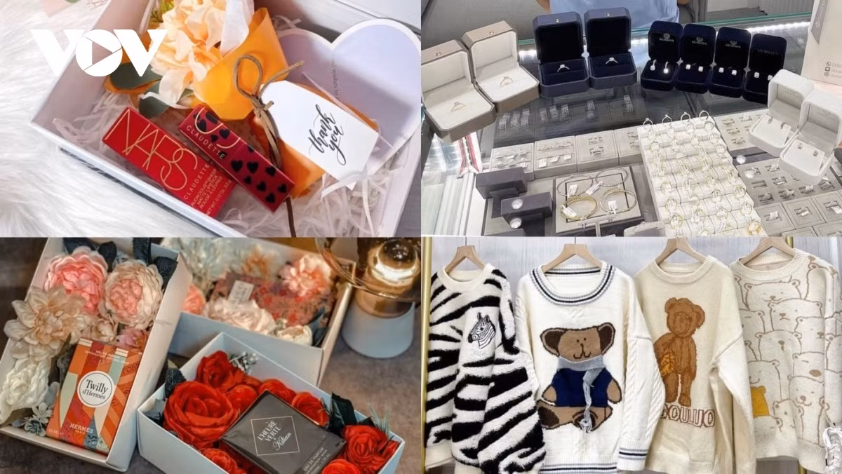 Jewelry and cosmetics products represent the best-selling products on Valentine’s Day.