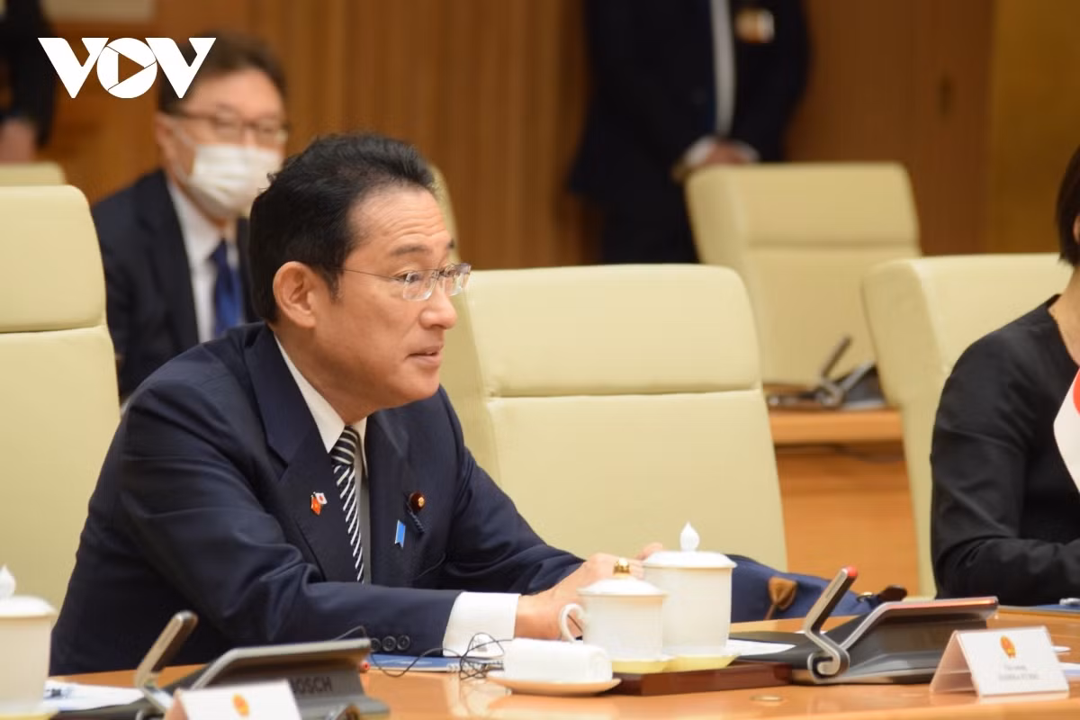 Japanese Prime Minister Fumio Kishida at the event