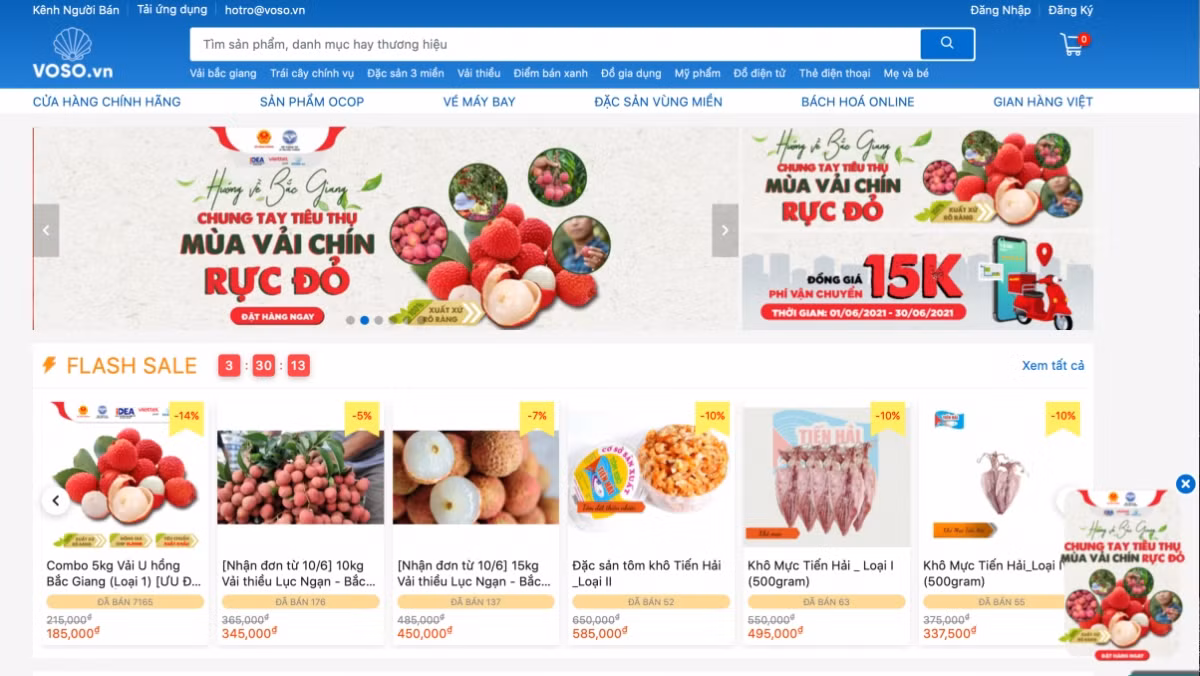 Bac Giang lychees to go on sale through six local e-commerce platforms ảnh 1