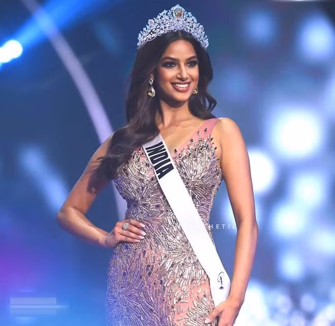 Vietnam among five largest international beauty pageant winners ảnh 3 Harnaaz Sandhu, 22, from India beats off competition from 79 other contestants worldwide to claim the Miss Universe 2021 pageant. She now works as an Indian model and actress.