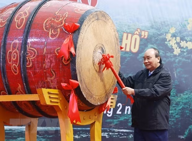 President Nguyen Xuan Phuc&nbsp;at the launch ceremony (Photo: VNA)