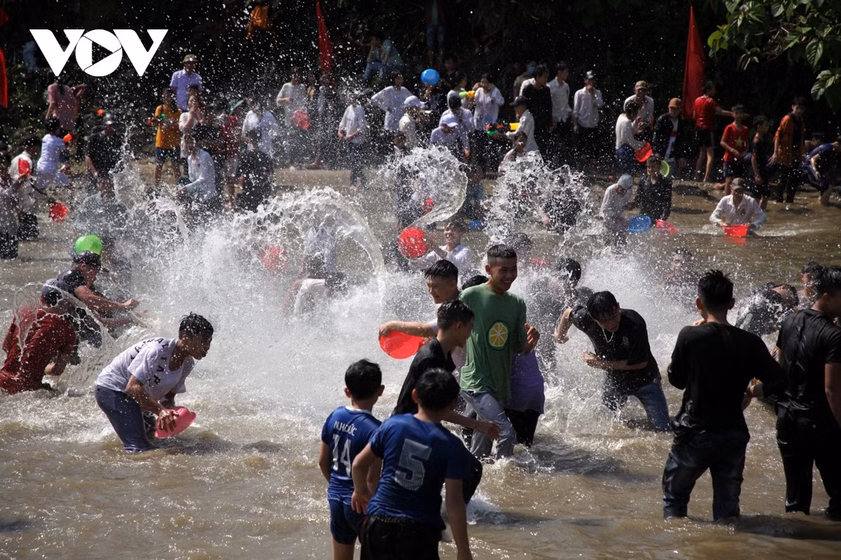 Many local residents join with visitors as they enjoy throwing&nbsp;and splashing water on each other.