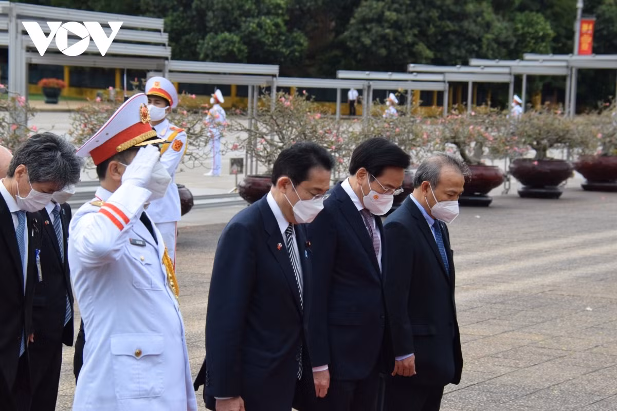 Official welcoming ceremony for Japanese PM in Hanoi ảnh 14