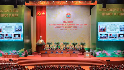 9th National Congress of Vietnam Farmers' Union opens in Hanoi